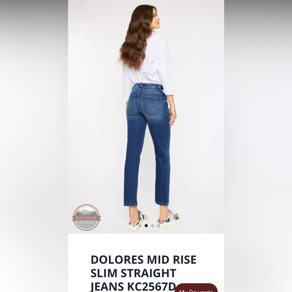 KanCan DOLORES MID RISE
SLIM STRAIGHT JEANS - Picture 7 of 7